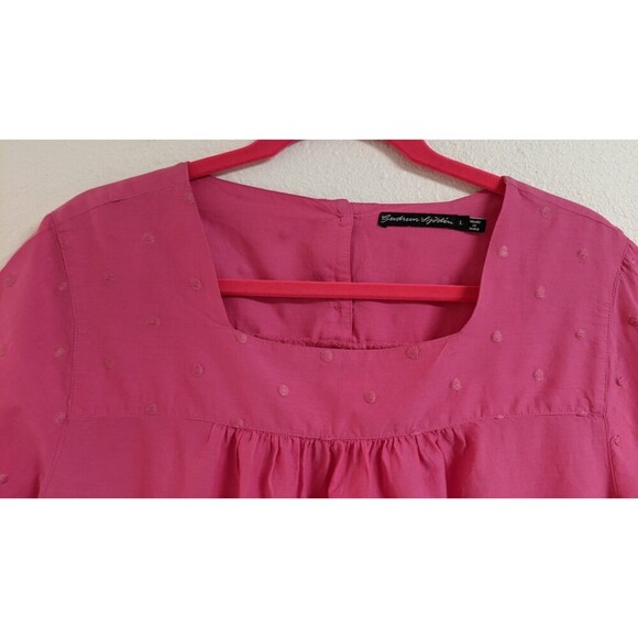 GUDREN SJODEN Women's Pink Organic Cotton Lightweight Comfy Dress Large - Picture 8 of 14